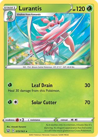 SWSH05 Battle Styles 015/163 Lurantis - Reverse Holofoil - Rare