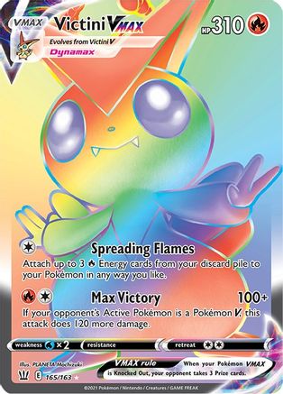 SWSH05 Battle Styles 165/163 Victini VMAX (Secret) - Holofoil - Secret Rare
