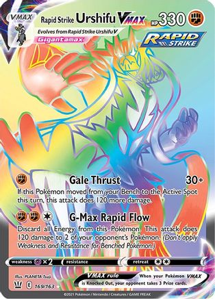 SWSH05 Battle Styles 169/163 Rapid Strike Urshifu VMAX (Secret) - Holofoil - Secret Rare