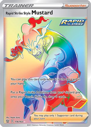 SWSH05 Battle Styles 176/163 Rapid Strike Style Mustard (Secret) - Holofoil - Secret Rare