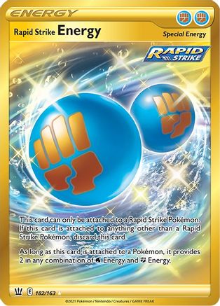SWSH05 Battle Styles 182/163 Rapid Strike Energy (Secret) - Holofoil - Secret Rare