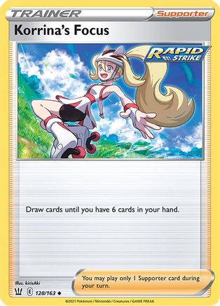 SWSH05 Battle Styles 128/163 Korrina's Focus - Reverse Holofoil - Uncommon