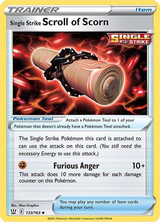 SWSH05 Battle Styles 133/163 Single Strike Scroll of Scorn - Uncommon