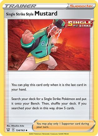 SWSH05 Battle Styles 134/163 Single Strike Style Mustard - Reverse Holofoil - Uncommon