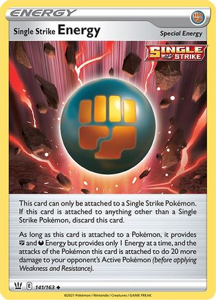 SWSH05 Battle Styles 141/163 Single Strike Energy - Reverse Holofoil - Uncommon