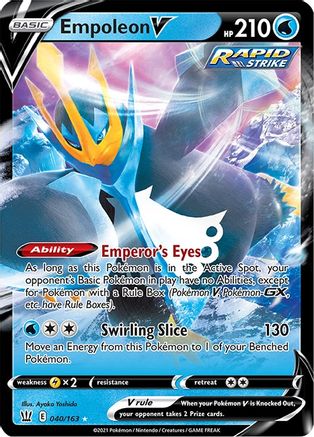 SWSH05 Battle Styles 040/163 Empoleon V - Holofoil - Ultra Rare