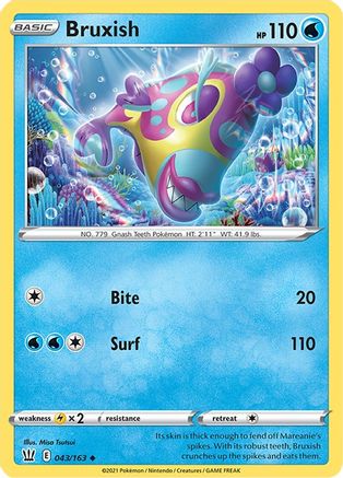 SWSH05 Battle Styles 043/163 Bruxish - Reverse Holofoil - Uncommon