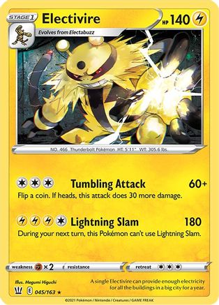 SWSH05 Battle Styles 045/163 Electivire - Reverse Holofoil - Rare