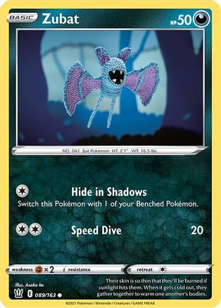 SWSH05 Battle Styles 089/163 Zubat - Reverse Holofoil - Common