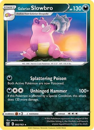 SWSH05 Battle Styles 092/163 Galarian Slowbro - Rare
