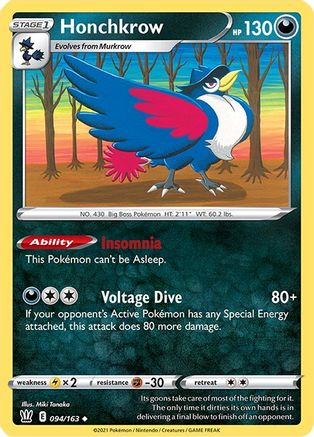 SWSH05 Battle Styles 094/163 Honchkrow - Uncommon