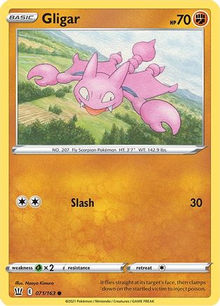 SWSH05 Battle Styles 071/163 Gligar - Reverse Holofoil - Common
