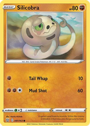 SWSH05 Battle Styles 081/163 Silicobra - Reverse Holofoil - Common