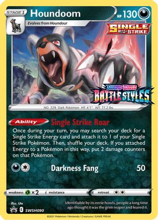 SWSH Sword & Shield Promo Cards SWSH090 Houndoom - Holofoil - Promo