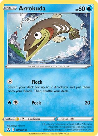 SWSH Sword & Shield Promo Cards SWSH093 Arrokuda - Holofoil - Promo