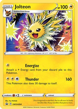 SWSH Sword & Shield Promo Cards SWSH094 Jolteon - Holofoil - Promo