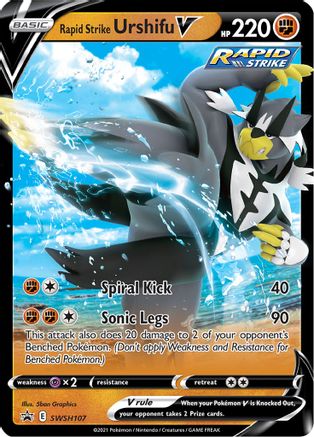SWSH Sword & Shield Promo Cards SWSH107 Rapid Strike Urshifu V - Holofoil - Promo