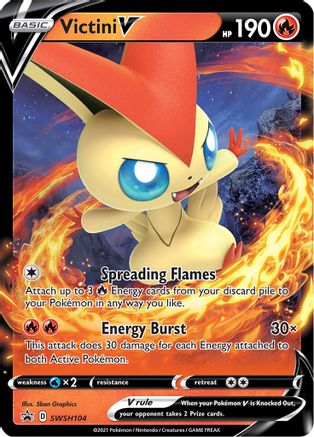 SWSH Sword & Shield Promo Cards SWSH104 Victini V - Holofoil - Promo