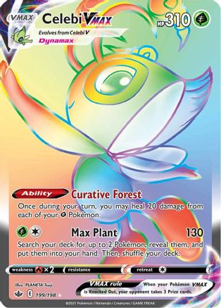 SWSH06 Chilling Reign 199/198 Celebi VMAX (Secret) - Holofoil - Secret Rare