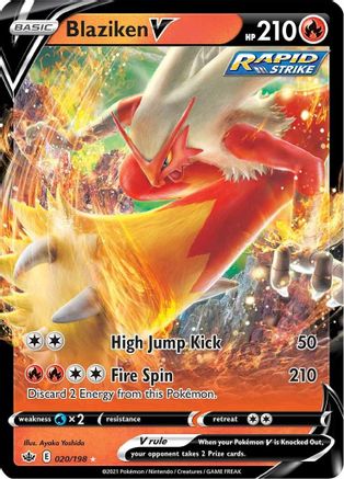 SWSH06 Chilling Reign 020/198 Blaziken V - Holofoil - Ultra Rare