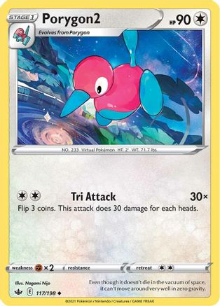 SWSH06 Chilling Reign 117/198 Porygon2 - Reverse Holofoil - Uncommon