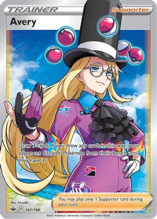 SWSH06 Chilling Reign 187/198 Avery (Full Art) - Holofoil - Ultra Rare
