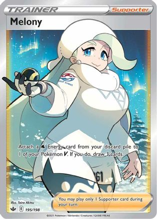 SWSH06 Chilling Reign 195/198 Melony (Full Art) - Holofoil - Ultra Rare