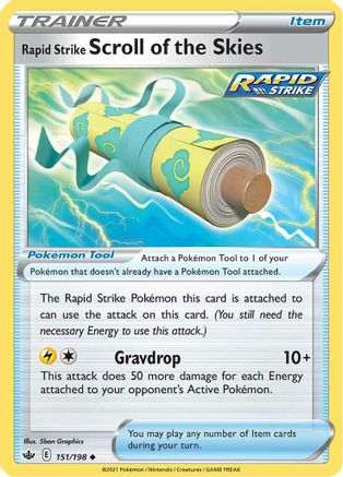 SWSH06 Chilling Reign 151/198 Rapid Strike Scroll of the Skies - Uncommon