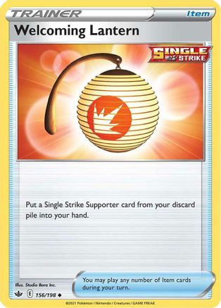 SWSH06 Chilling Reign 156/198 Welcoming Lantern - Reverse Holofoil - Uncommon