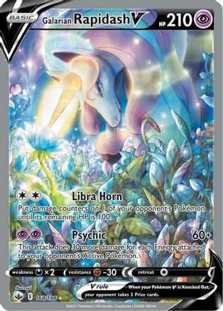 SWSH06 Chilling Reign 168/198 Galarian Rapidash V (Alternate Full Art) - Holofoil - Ultra Rare