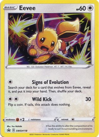 SWSH Sword & Shield Promo Cards SWSH118 Eevee - Holofoil - Promo