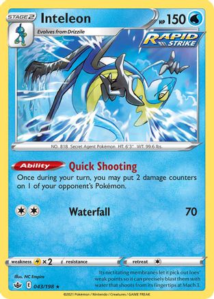 Deck Exclusives 043/198 Inteleon - Rare