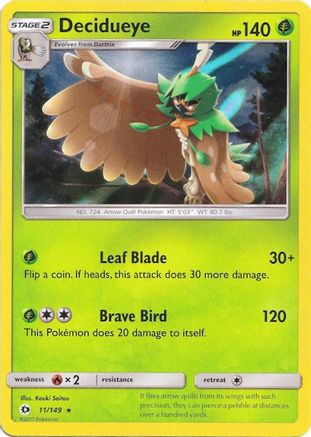 Miscellaneous Cards & Products 011/149 Decidueye - Holofoil - Holo Rare