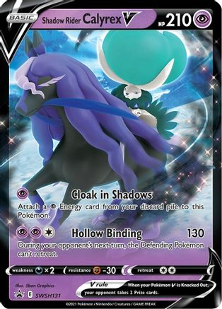 SWSH Sword & Shield Promo Cards SWSH131 Shadow Rider Calyrex V - Holofoil - Promo