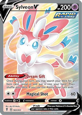 SWSH07 Evolving Skies 183/203 Sylveon V (Full Art) - Holofoil - Ultra Rare