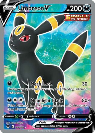 SWSH07 Evolving Skies 188/203 Umbreon V (Full Art) - Holofoil - Ultra Rare