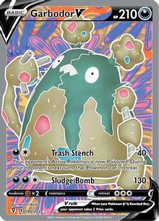 SWSH07 Evolving Skies 190/203 Garbodor V (Full Art) - Holofoil - Ultra Rare