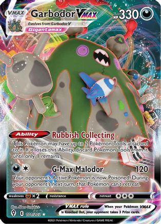SWSH07 Evolving Skies 101/203 Garbodor VMAX - Holofoil - Ultra Rare