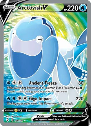 SWSH07 Evolving Skies 176/203 Arctovish V (Full Art) - Holofoil - Ultra Rare