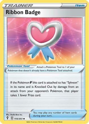 SWSH07 Evolving Skies 155/203 Ribbon Badge - Reverse Holofoil - Uncommon