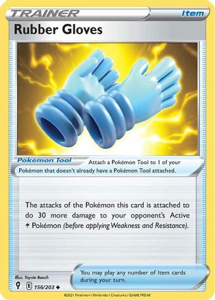 SWSH07 Evolving Skies 156/203 Rubber Gloves - Reverse Holofoil - Uncommon
