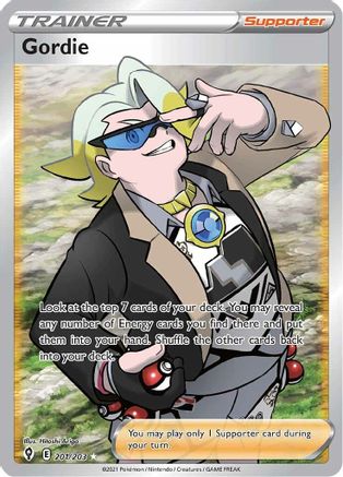 SWSH07 Evolving Skies 201/203 Gordie (Full Art) - Holofoil - Ultra Rare