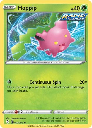 SWSH07 Evolving Skies 002/203 Hoppip - Common