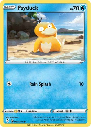 SWSH07 Evolving Skies 024/203 Psyduck - Reverse Holofoil - Common