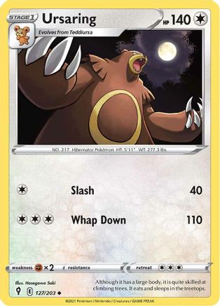 SWSH07 Evolving Skies 127/203 Ursaring - Uncommon