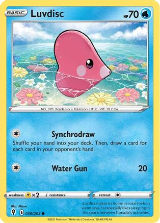 SWSH07 Evolving Skies 039/203 Luvdisc - Common