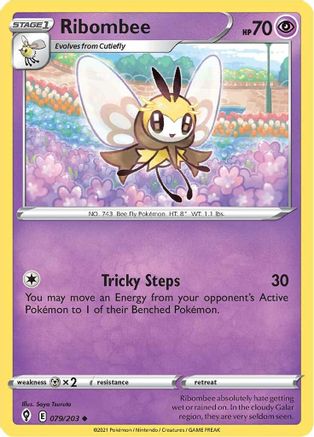 SWSH07 Evolving Skies 079/203 Ribombee - Reverse Holofoil - Uncommon