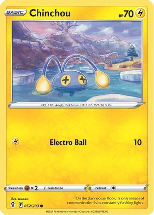 SWSH07 Evolving Skies 052/203 Chinchou - Common