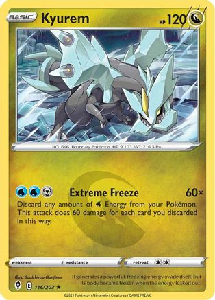 SWSH07 Evolving Skies 116/203 Kyurem - Holofoil - Holo Rare