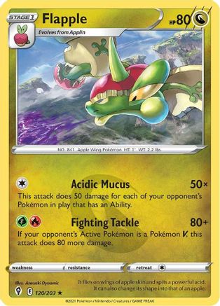 SWSH07 Evolving Skies 120/203 Flapple - Rare